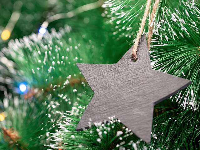 Atelier : Décoration de sapin de Noël en ardoise