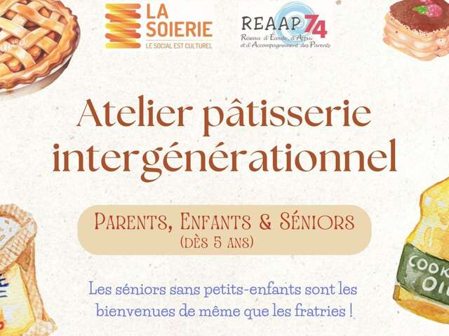 Atelier pâtisserie intergénérationnel : parents-enfants et séniors