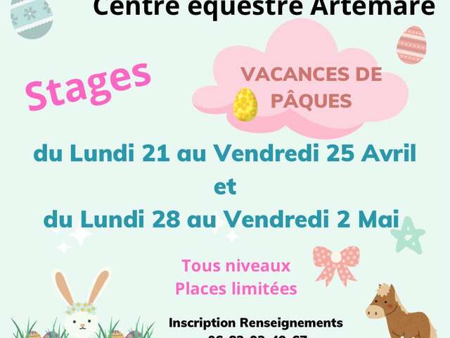 Stage d'équitation vacances de Pâques - Centre Equestre d'Artemare