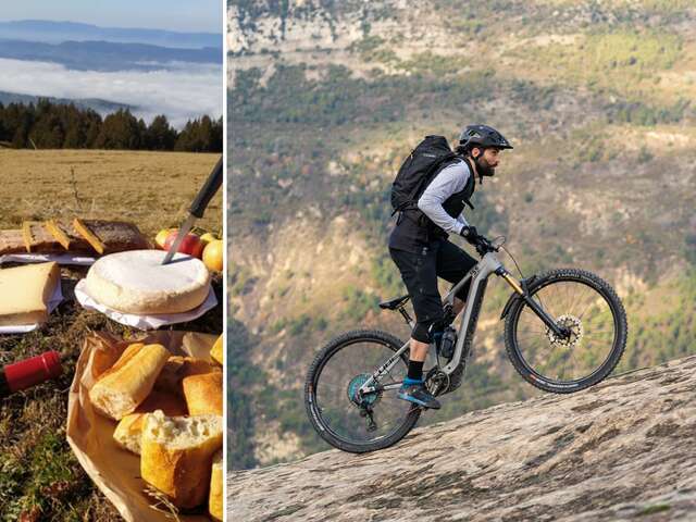 Evasion gourmande & sportive à la journée en VTT électrique : L'Aravageuse