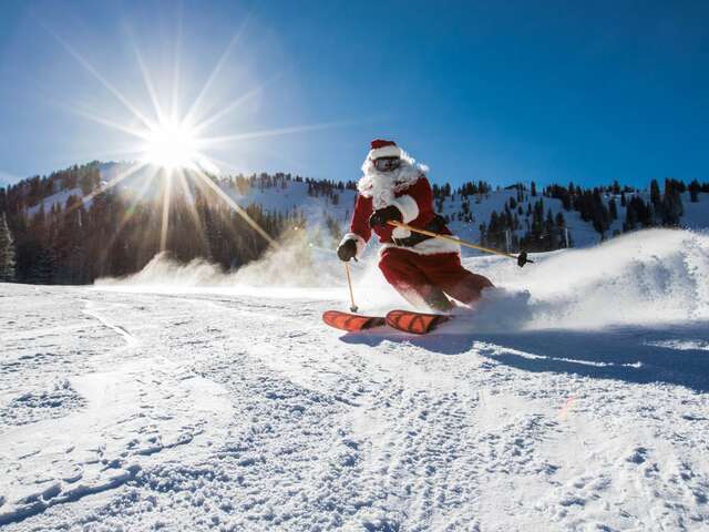 Santa Claus at the snow park