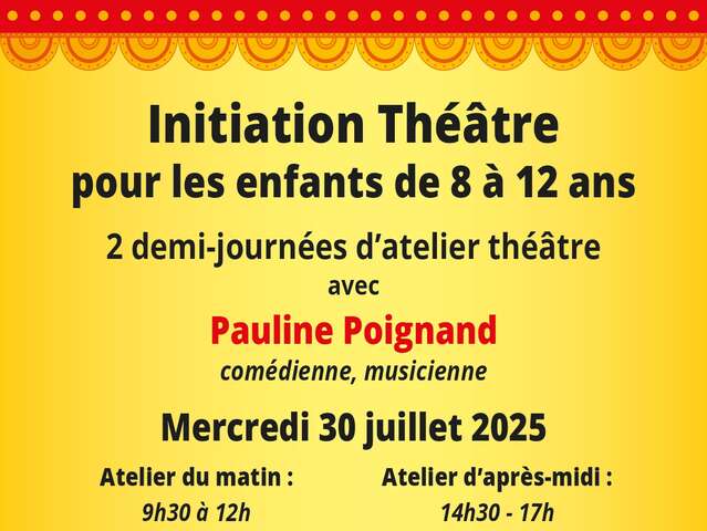 Initiation au théâtre pour les enfants de 8 à 12 ans