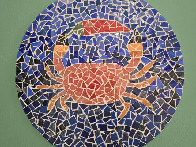 Le crabe piment, cours de mosaïque