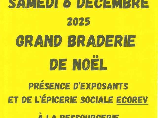 Grande braderie de Noël à la ressourcerie