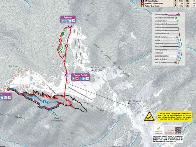Snowshoe trail in Le Collet