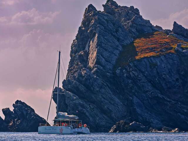 Coucher de soleil en catamaran avec Passion Med