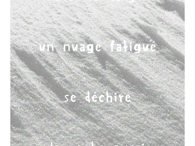 Exposition "Sous les doigts, un nuage fatigué se déchire, la roche aussi"