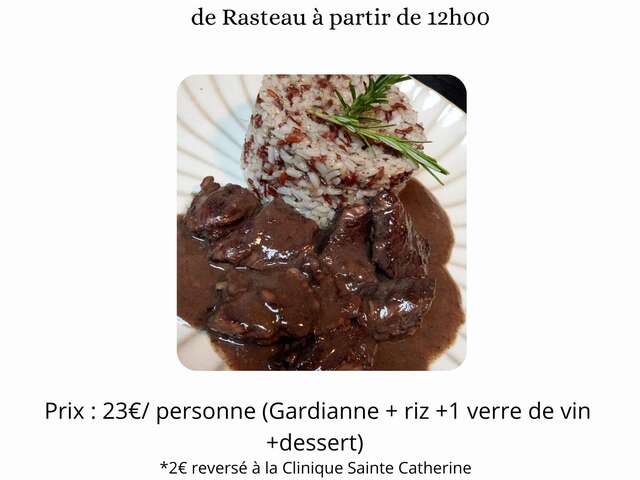 Repas Gardiane de Rasteau - Roze oktober in Rasteau