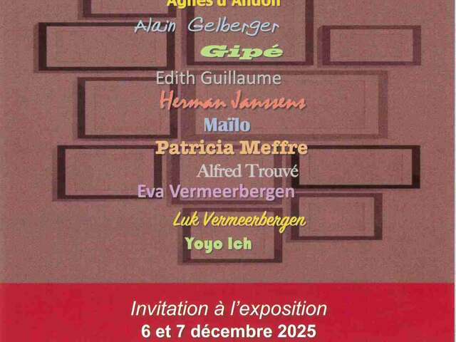 Exposition 'Petits formats'  de 13 artistes à l'Atelier de Eva Vermeerbergen