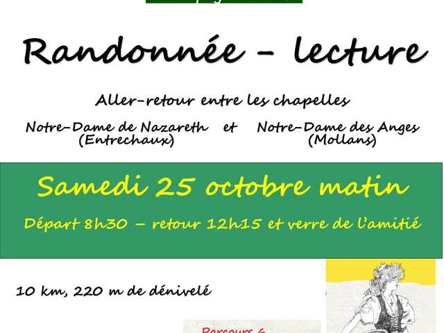 Randonnée-lecture entre les chapelles