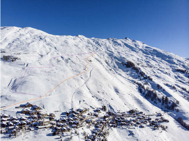 Itinéraire balisé de ski de randonnée à St Véran