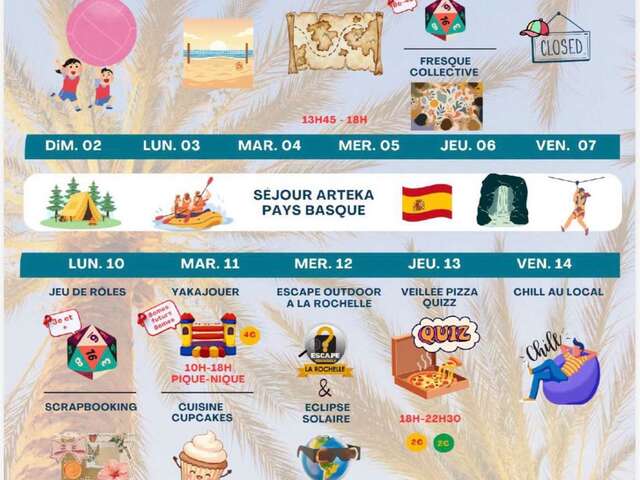 Animations de Ré Jeunesse à Ars-en-Ré - Août