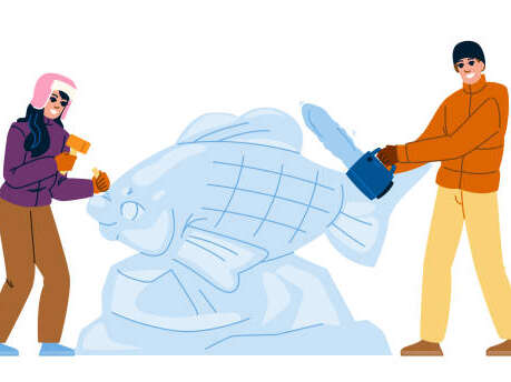 Atelier sculpture sur neige