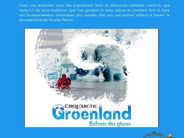 Documentaire "Groenland, enfants des glaces" au Centre Culturel de la Gorge