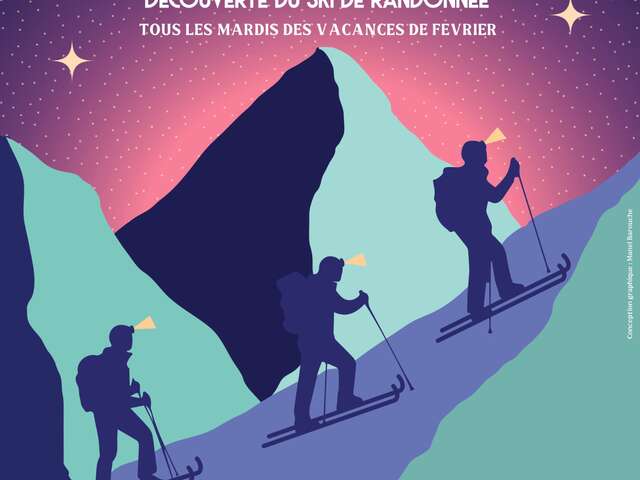 Crépuscule - Découverte du ski de randonnée depuis les Chattrix