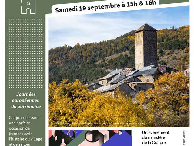 Les Journées Européennes du Patrimoine - Visite guidée : la tour de Saint-Clément sur Durance