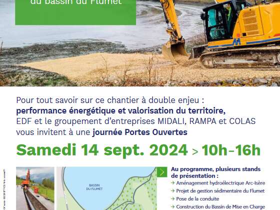 Journée Portes Ouvertes Chantier de gestion sédimentaire du bassin du Flumet