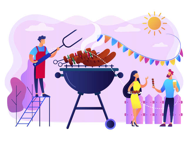 Repas tête de veau à la Foire de la Pivoine