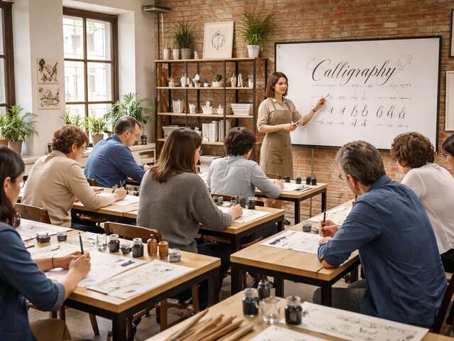 Atelier de calligraphie latine
