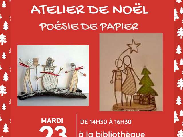 Atelier de Noël "Poésie de papier"