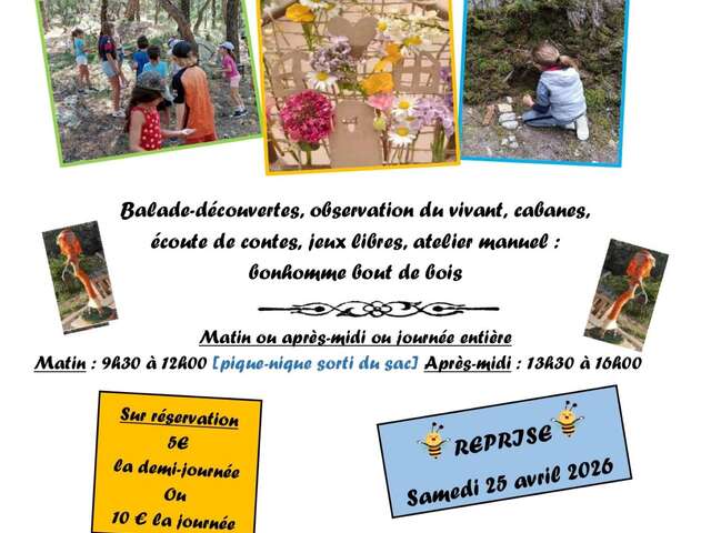 Atelier Forêt pour enfants à la Ferme de Constant