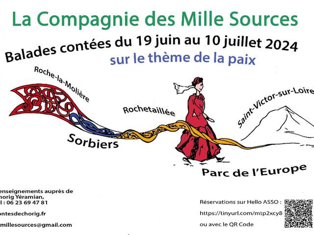Balade contée à Roche-la-Molière par la compagnie des mille sources