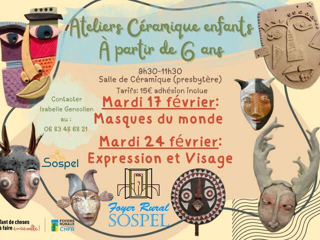 Keramik-Workshop für Kinder : Die Masken der Welt