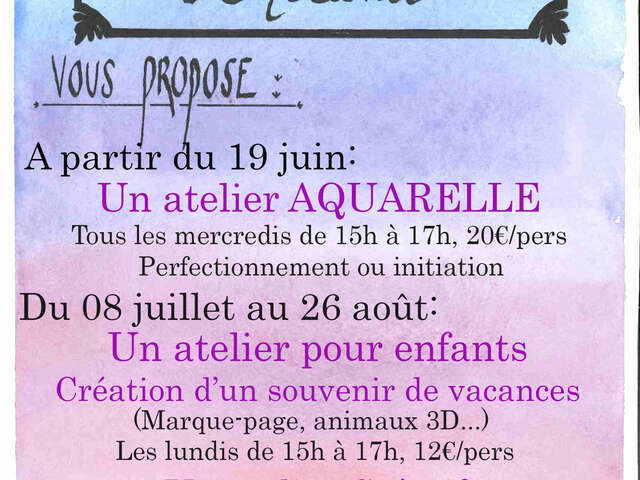 Atelier aquarelle : initiation ou perfectionnement