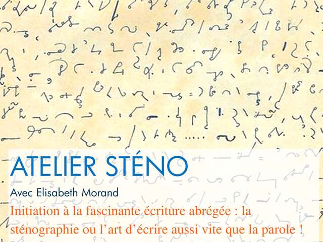 Atelier d'écriture sténo