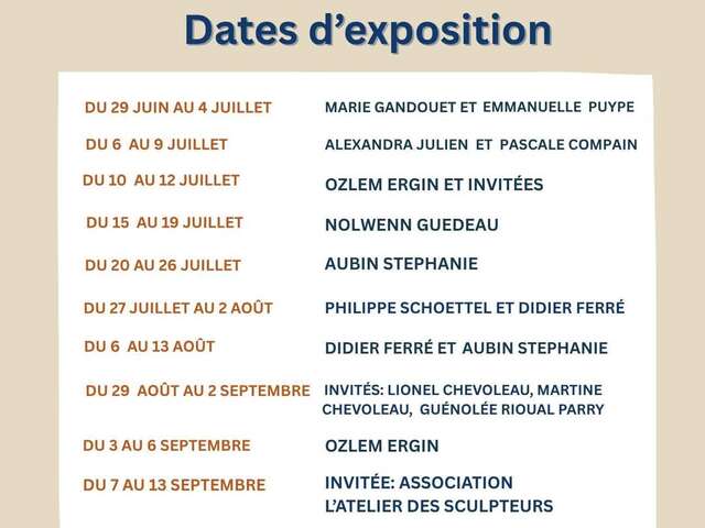 Exposiciones 2026 Horizons Artistiques de Rivedoux-Plage