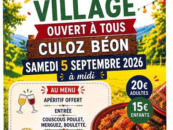 Repas du village à Culoz-Béon