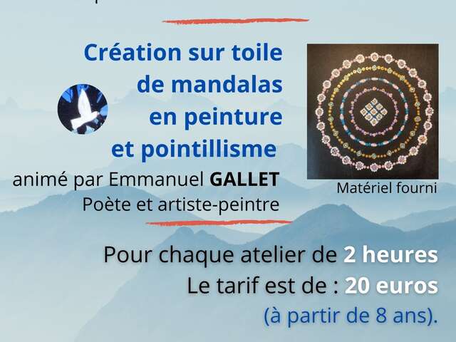 Création sur toile de mandalas
