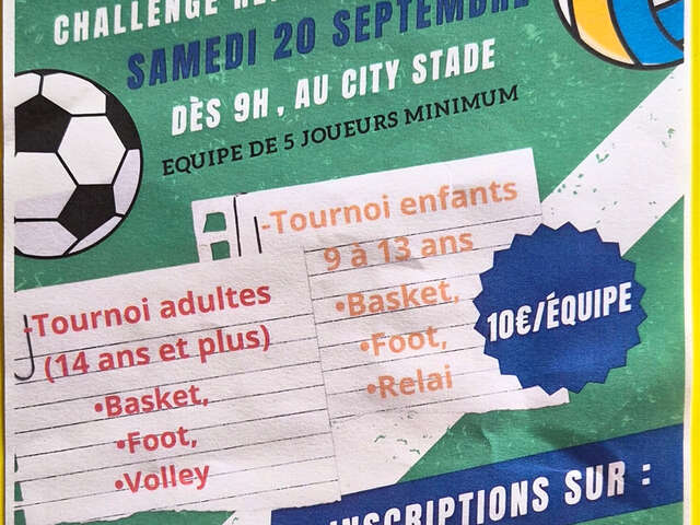 Tournoi sportif "Les Tri-balles de Peyrieu" : challenge Rémi Mestrallet