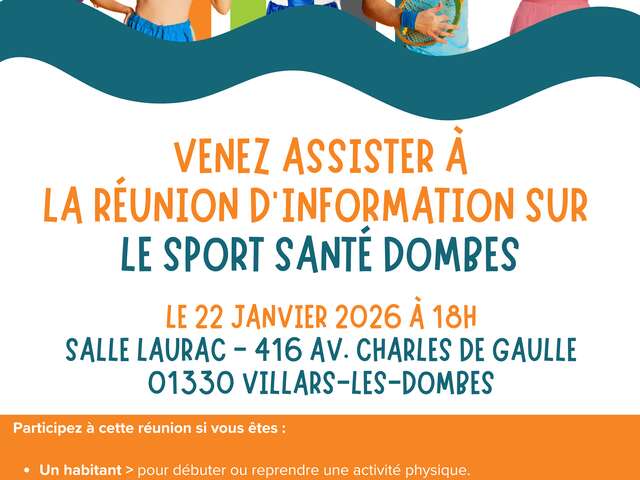 Réunion publique - SPORT SANTÉ DOMBES