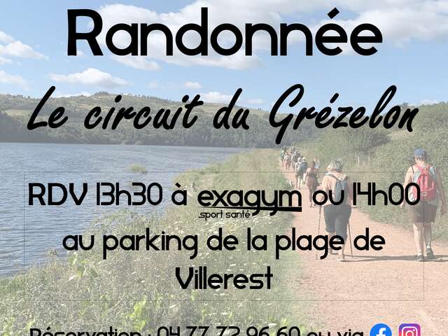 Randonnée Exagym Sport-Santé à Villerest : Le circuit du Grézelon