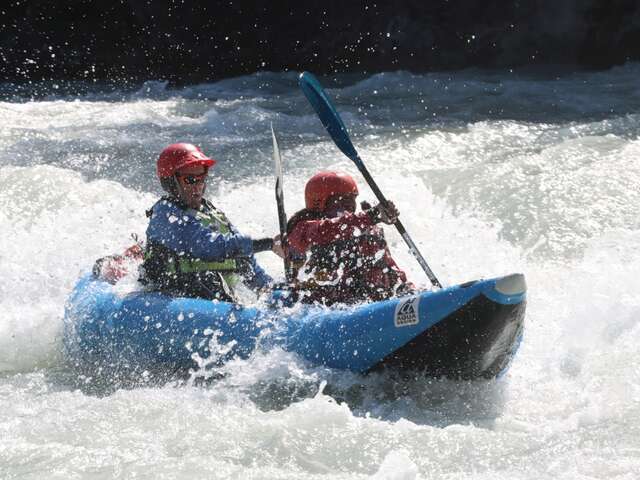 Canoë-kayak gonflable sur la Durance