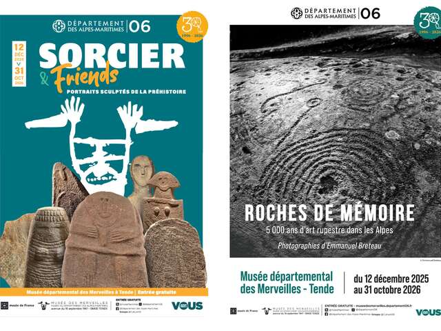 Inauguration des expositions "Sorcier & Friends. Portraits sculptés de la Préhistoire" et "Roches de mémoire. 5000 ans d'art rupestre dans les Alpes"