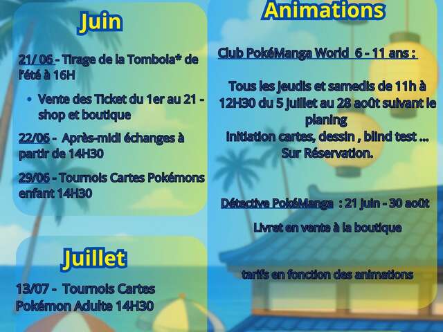 Les Animations Estivales PokéManga World