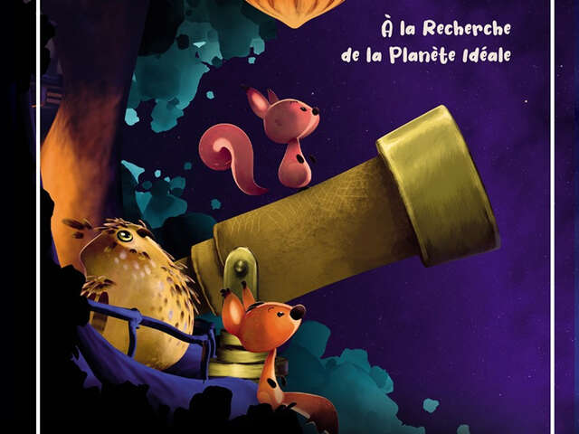 Projection de dessin animé " Noisette" dans le planetarium