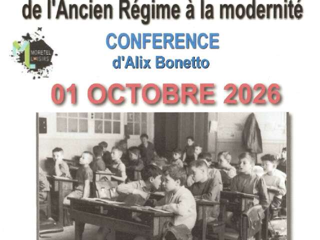 Conférence d'Alix Bonetto sur L'histoire de l'école française de l'Ancien Régime à la modernité