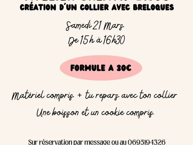 Atelier créatif de bijou