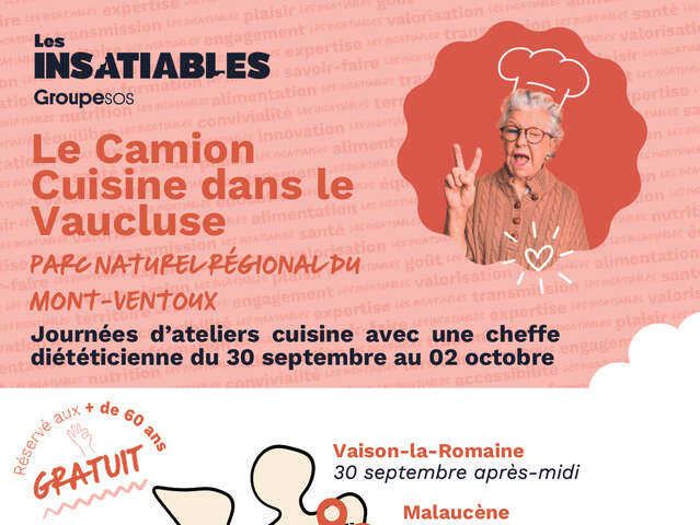 Festival Ventoux Saveurs - Ateliers culinaires dans un camion de cuisine mobile