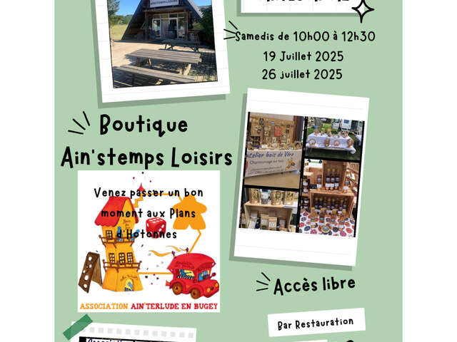 Marchés artisanaux d'été aux Plans d'Hotonnes