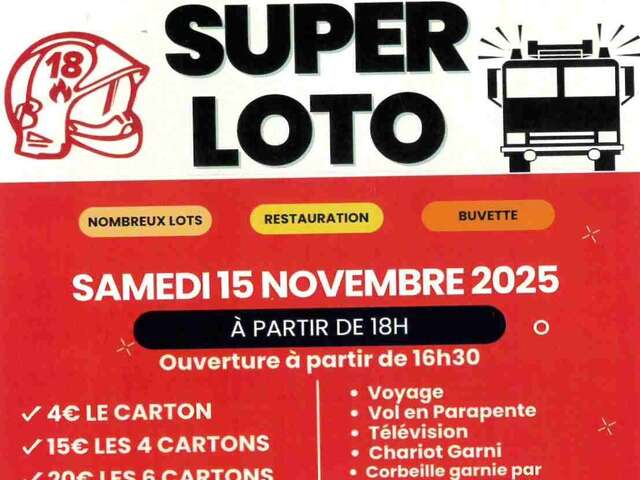 Loto de l'amicale des pompiers