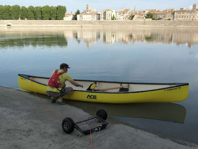 Excursion sur le Rhône en canoë avec Robinson