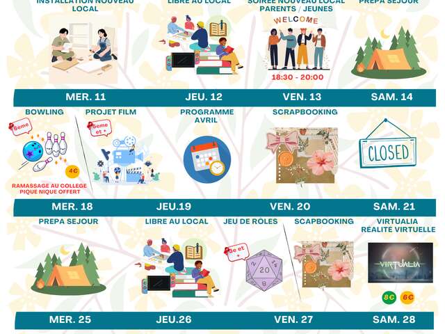 Animations de Ré Jeunesse à Ars-en-Ré - Mars