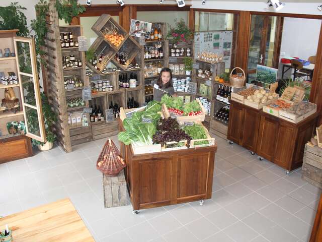 Tienda ecológica en la Ferme de Chosal