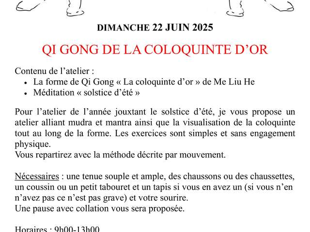 Stage de Qi Gong