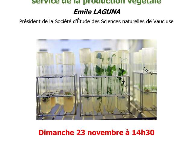 Conference at Val Rahmeh: "In vitro culture, a biotechnology at the service of plant production".