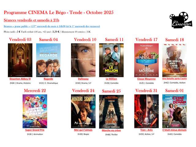 Film screenings in Tende